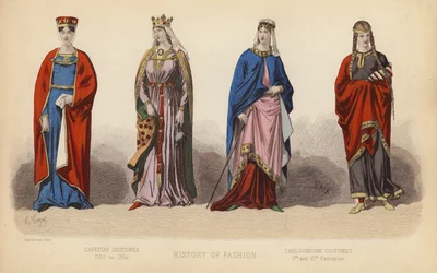 Fashion in France: Capetian Costumes 1100 to 1364; Carlovingian Costumes 9th and 10th Centuries