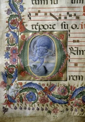 Illuminated page of a gradual