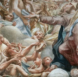 Angels Playing Music, Detail of Assumption of Virgin