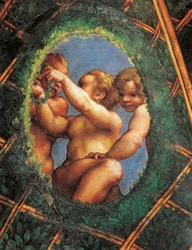 Ovate with cherubs, detail of decoration from St. Paul