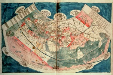 Map of the World based on a description by Ptolemaeus