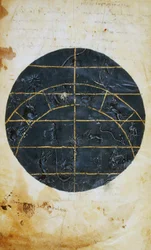 Northern celestial hemisphere, astronomical table by Ptolemy