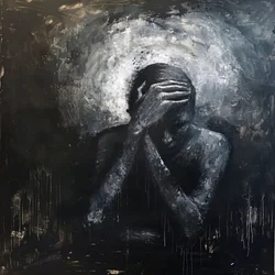 Abstract Surrealism Black & Dark chaos