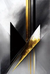 Abstract Black & Gold Stripes & Line Background
