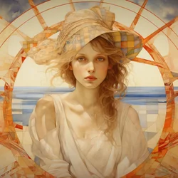 Whimsical Elegance: Alice in Mucha