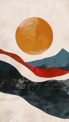 Rustic Sunset Abstract - Artistic Landscape