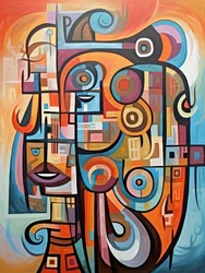 Beautiful cubism graffiti