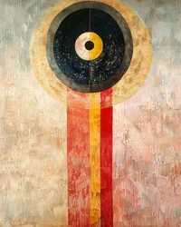 Abstract painting Hilma af Klint style inspiration