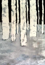 Birches at Night