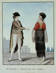 Nobleman and Noblewoman from Madrid, late 18th century