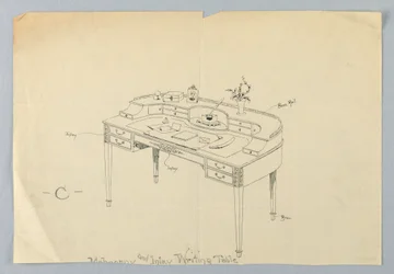 Design for Semi-Circular Writing Table 