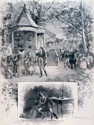 Scene of the Opera Werther, after the representation at the International Teatro Lirico in Milan