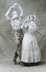 Nijinski and the Karsavina Dancing in the Ballet 