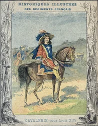 Cavalry under Louis XIV - From a protective cover for schoolbooks, late 19th century - illustration by A. Demarle