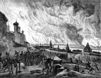 Moscow on fire, 15th September 1812