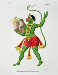 Hanuman, engraved by de Racinet