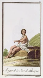 A Woman from Easter Island, engraved by Albuerne, 1799