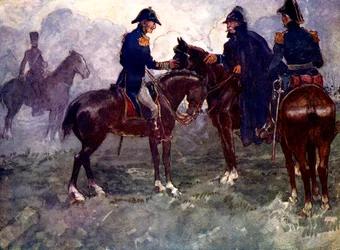 Not till after the battle did Blucher and Wellington meet, 1815