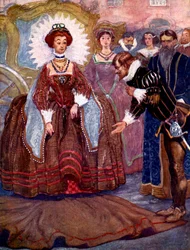 Quickly Pulling Off His Cloak He Threw It Upon the Ground, 1581, 1905