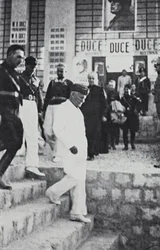 Album: Duce: Benito Mussolini during an Official Visit in Sicily (b/w photo)