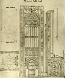 Architectural Drawing: Compartment of Anti Chapel, 1833-1834, 1906