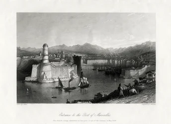 Entrance to the Port of Marseilles, France, 1875