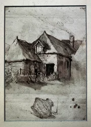 Hut with wicker basket, late 16th-early 17th century