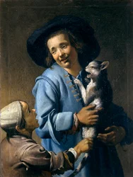 Youths Playing with the Cat