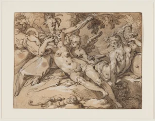 Venus and Bacchus (Without Ceres and Bacchus Venus would Freeze)