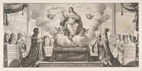 Almanach for 1639: Louis XIII and Anne of Austria Entrusting the Kingdom and the Prince, 1639
