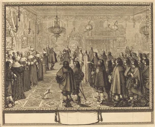 Ceremony of the Contract of Marriage between Vladislas IV, King of Poland, and Louise Marie of Gonzaga, Princess of Mantua, at Fontainbleau