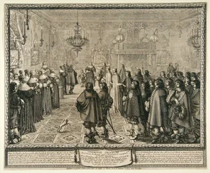 Ceremony Passing the Marriage Contract of Władysław IV and Marie Louise Gonzaga at Fontainebleau