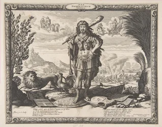 Declaration of War on Spain by Louis XIII: The King as Hercules, ca. 1635