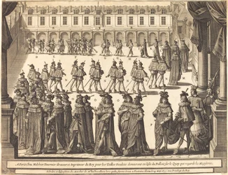 March of the King and Knights of the Holy Spirit in the Courtyard at Fontainebleau