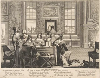 The Foolish Virgins Conversing