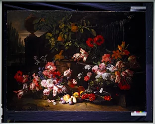 Still Life with Flowers in a Garden