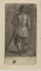 Man with a Stick, Seen from the Back