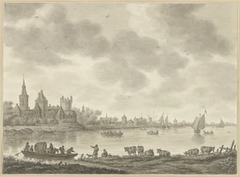 River Landscape with Ferry