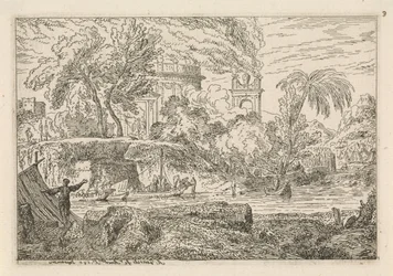 Arcadian Landscape with Triumphal Arch