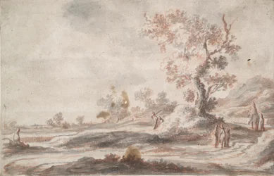 Landscape with Old Tree and Figures