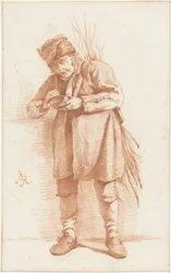 Standing Man with a Pipe and a Bundle of Sticks