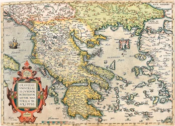 Geography map of Greece from 