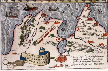 Tunis - Atlas of Abraham Ortelius, Antwerp