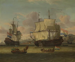 Dutch Street Sailors at a Harbor on the Mediterranean Sea