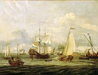 Peter the Great (1672-1725), Tsar of Russia, Inspecting a Boat in Amsterdam (Holland)