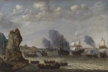 A Battle near a Coast between Spaniards and Disembarking Dutchmen