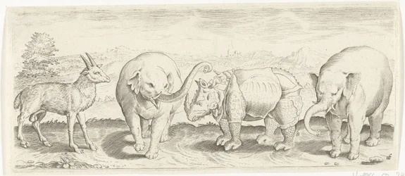 Gazelle, Elephant, and Rhinoceros (Animals series)