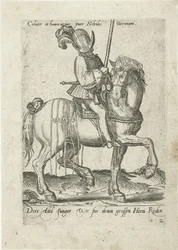 Young German Noble Rider as Part of an Entourage