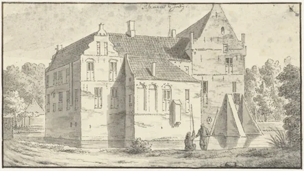 The House of Rhaen in Overijssel, with Two Anglers in the Foreground