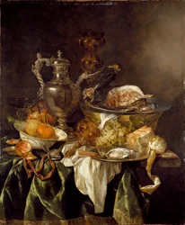 Still Life with a Silver Wine-jar and a Reflected Portrait of the Artist